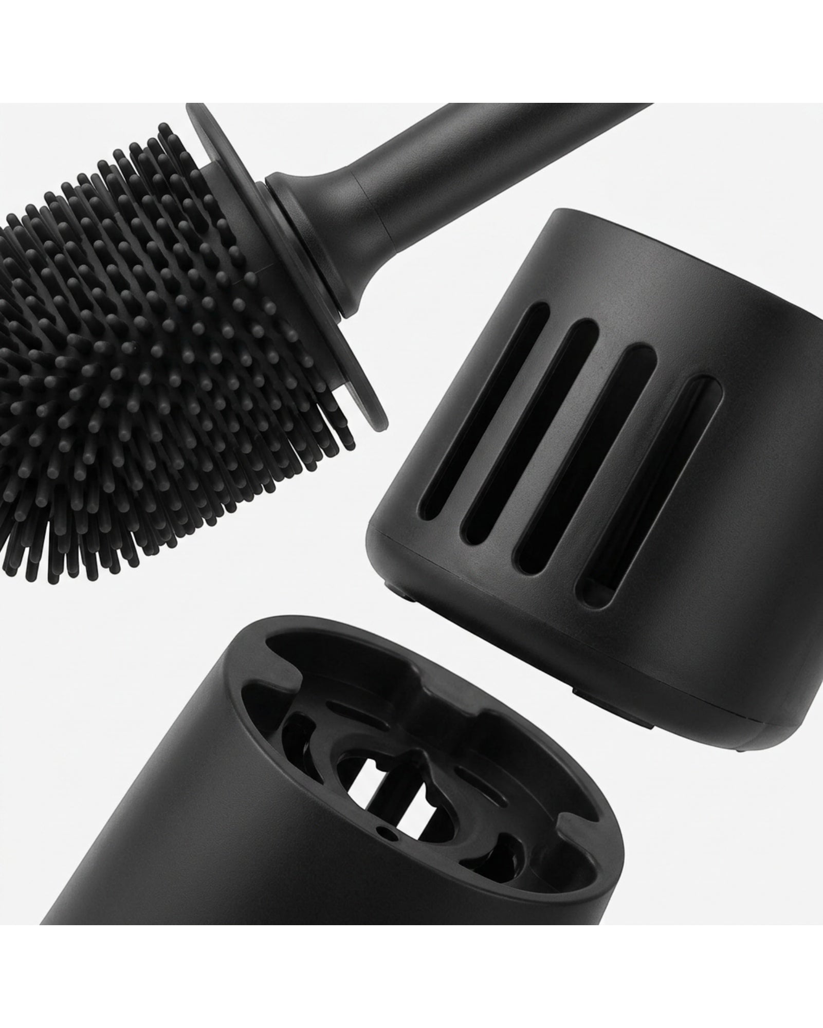 Xwfkv Silicone Toilet Brush Vent Base Black 17 in
