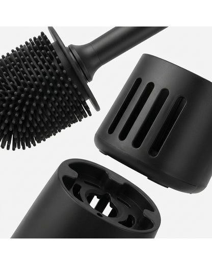 Xwfkv Silicone Toilet Brush Vent Base Black 17 in