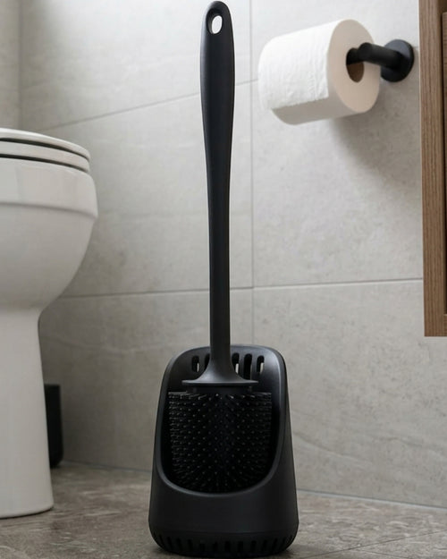 Xwfkv Silicone Toilet Brush Vent Base Black 17 in