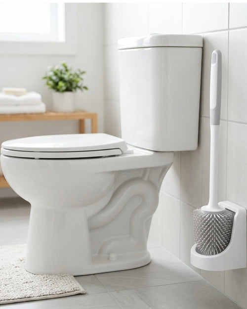 Xwfkv Silicone Toilet Brush Wall Base White 16 in