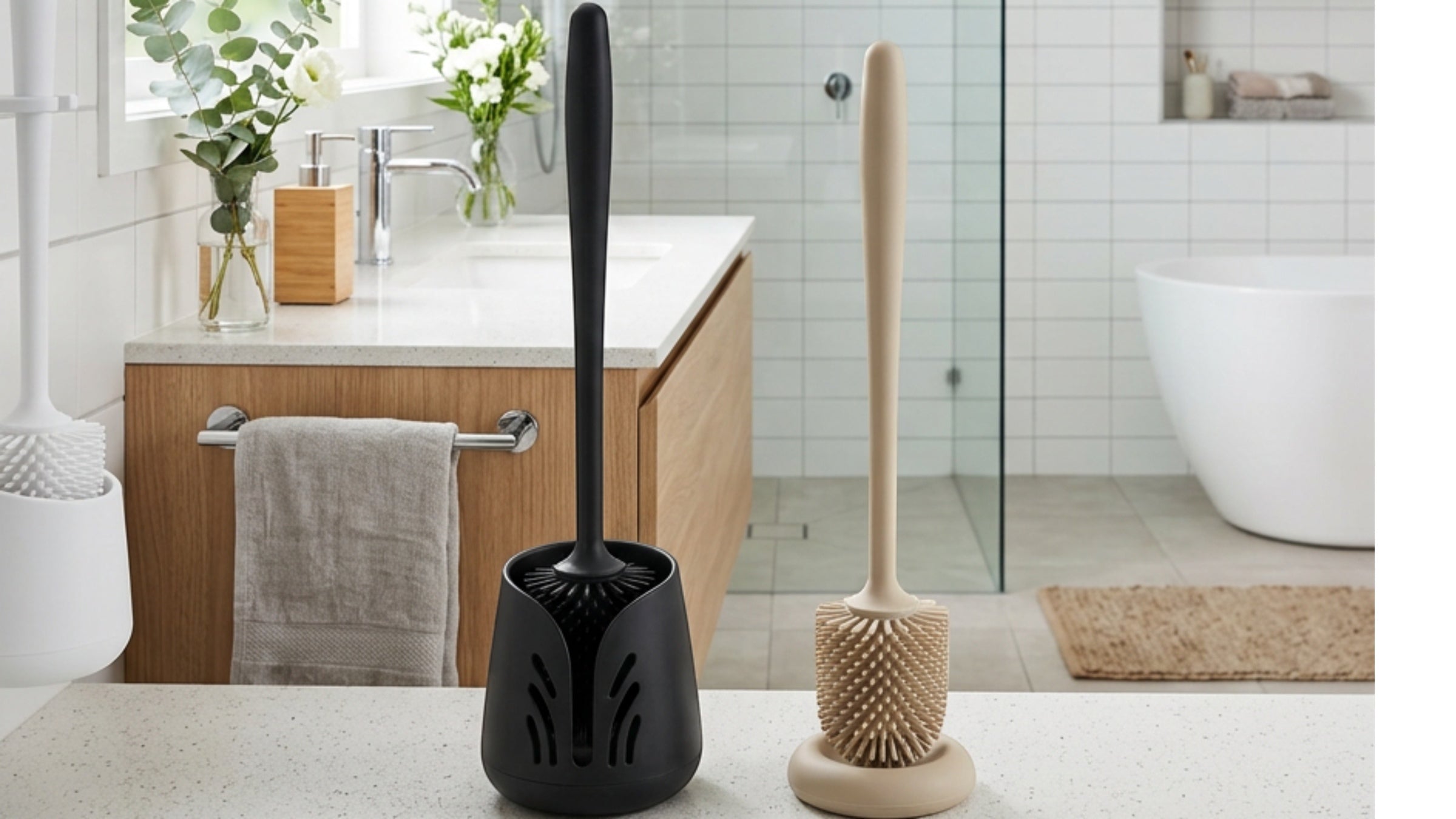 Xwfkv silicone toilet brushes with base