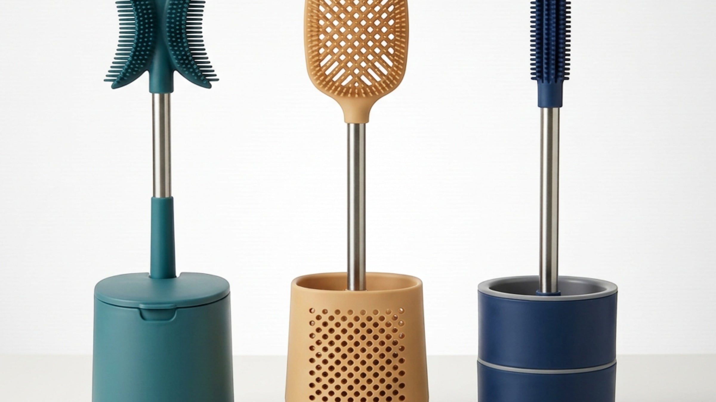 Xwfkv Silicone Toilet Brushes with Holders